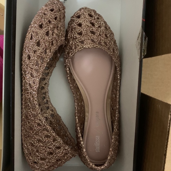 Melissa Campana Crochet Flat Rose Gold BRAND NEW - Picture 4 of 4